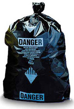 Black Disposable Burial Poly Bags (Printed)